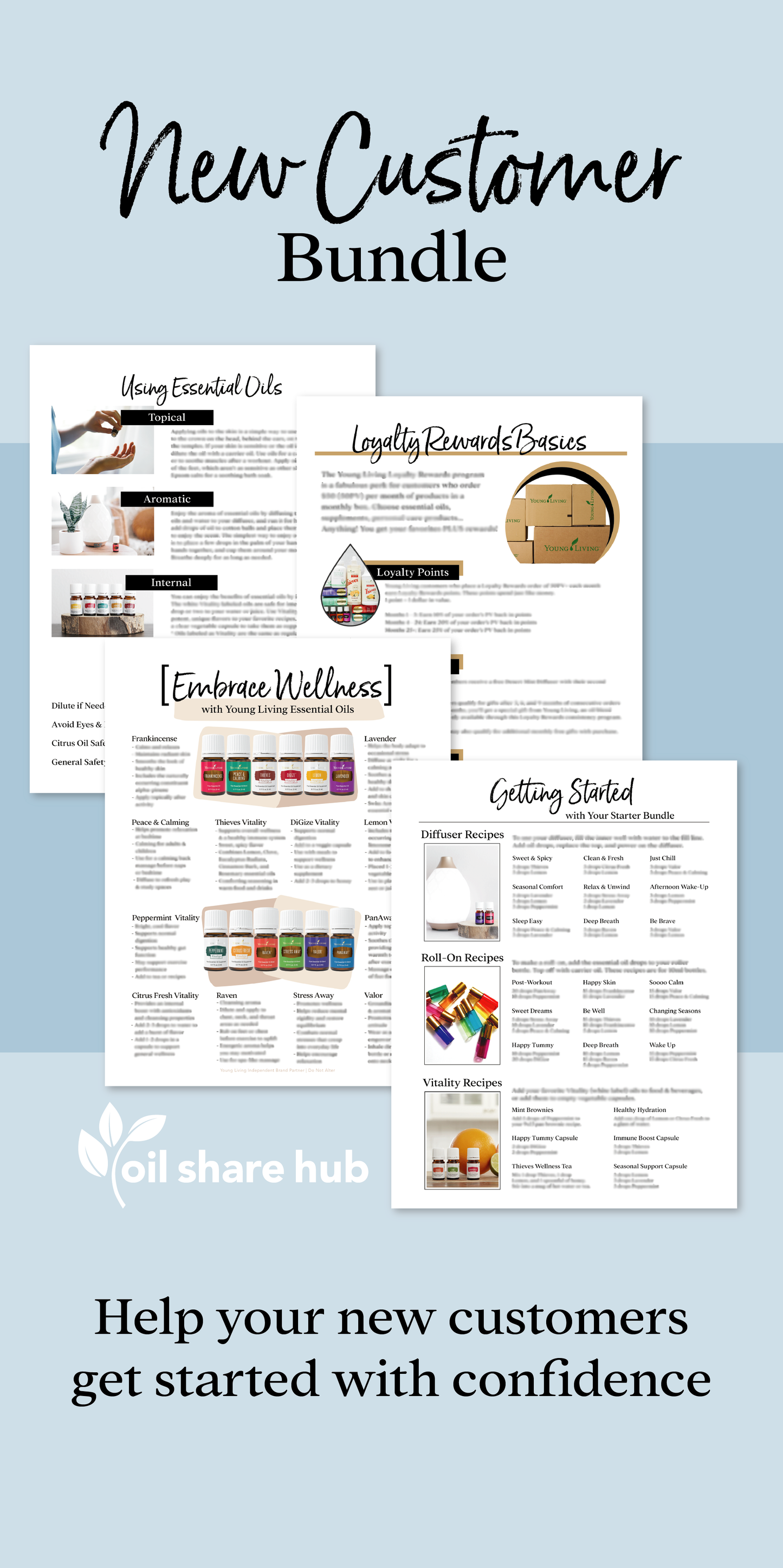 New Customer Printable Pack - 4 PDF Downloads