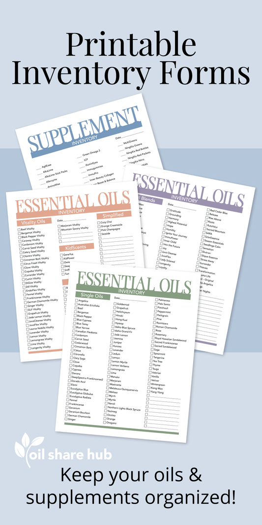 YL Oils & Supplements Inventory Forms - PDF Download