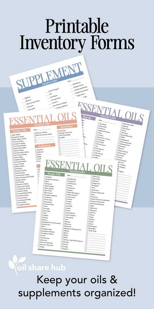 YL Oils & Supplements Inventory Forms - PDF Download