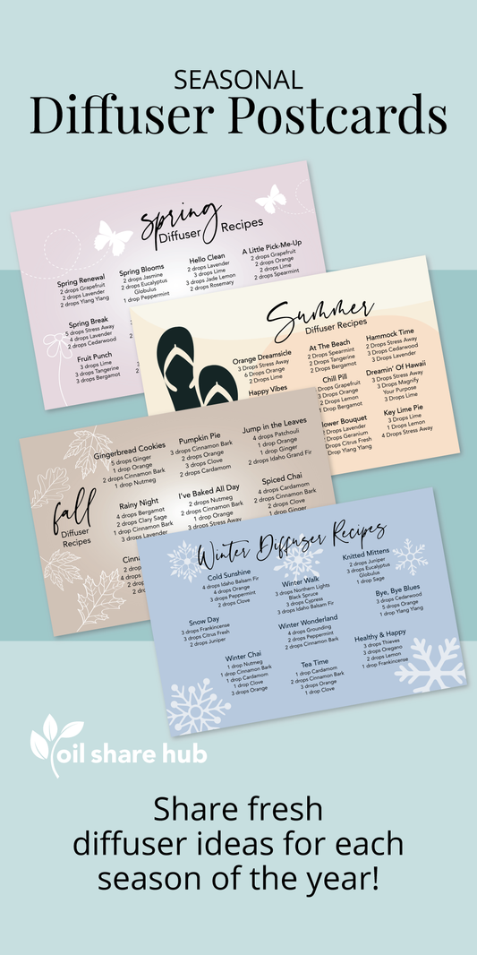 Seasonal Diffuser Postcards - PNG Download